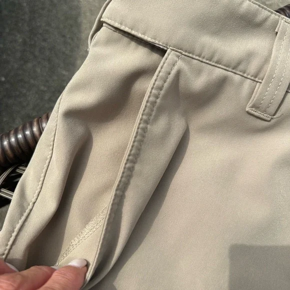 Huk Men's Khaki Flat Front Shorts - Picture 3 of 6